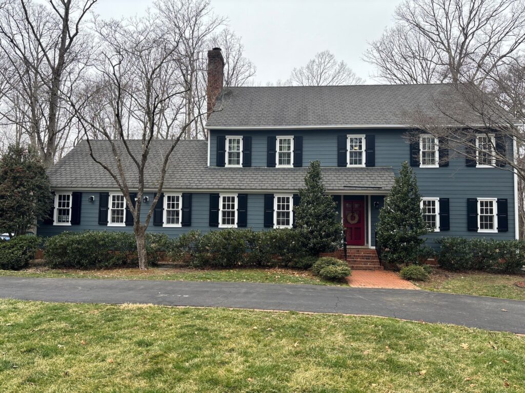 James Hardie fiber cement siding installation on a residential home in Richmond VA