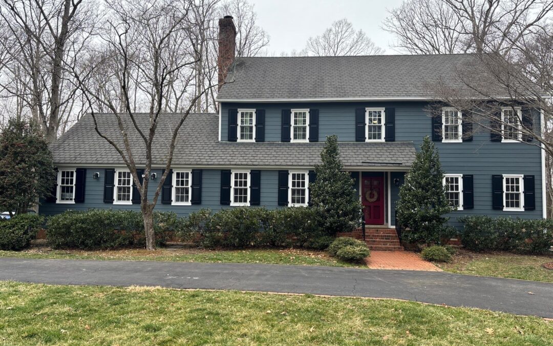 James Hardie fiber cement siding installation on a residential home in Richmond VA
