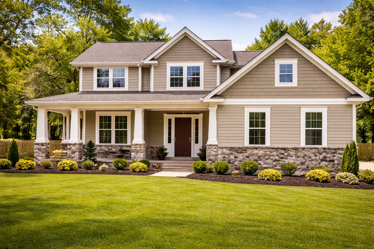 siding replacement Midlothian home exterior with new vinyl siding and modern design