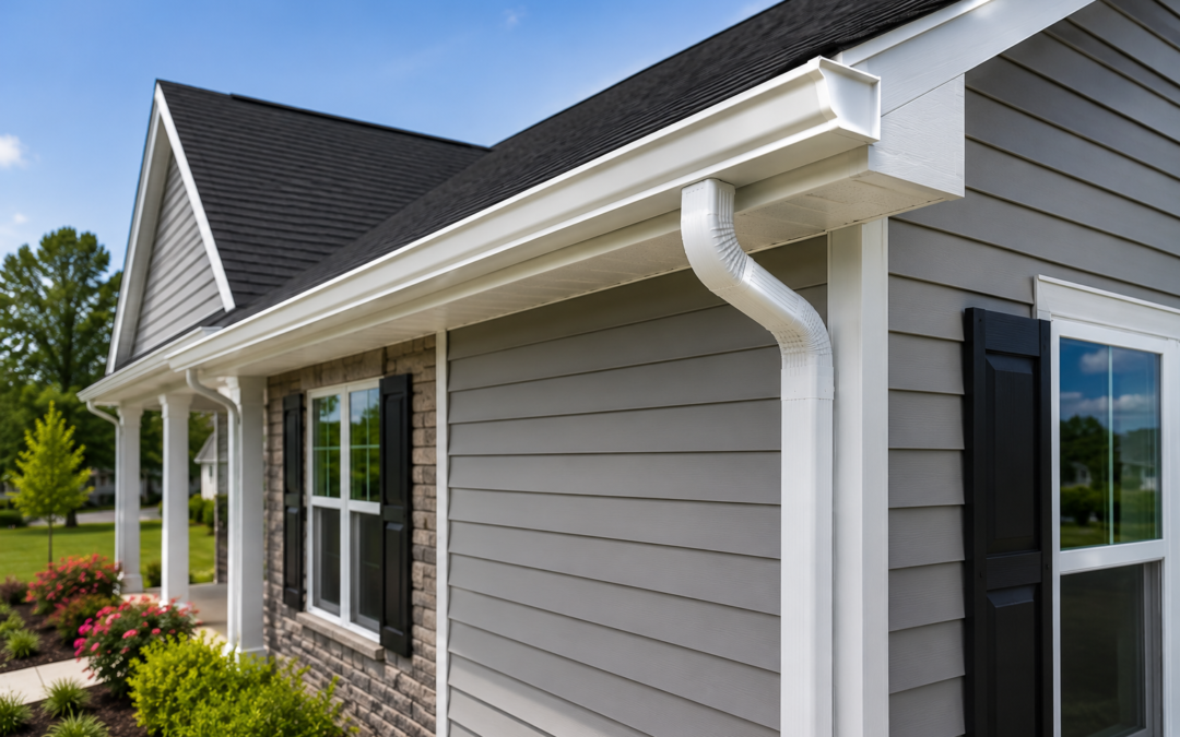 gutter installation Glen Allen seamless gutter system on residential home